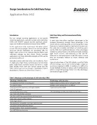 Design Considerations for Solid State Relays Application Note 5452