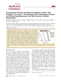 Development of Potent and Selective Inhibitors of Aldo−Keto Reductase