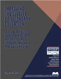 Improving the Qu Ality of Second Ary Education