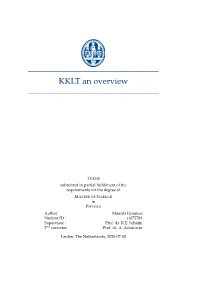KKLT an Overview