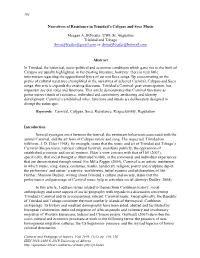 Narratives of Resistance in Trinidad's Calypso and Soca Music Meagan A. Sylvester, UWI, St. Augustine Trinidad and Tobago Drma