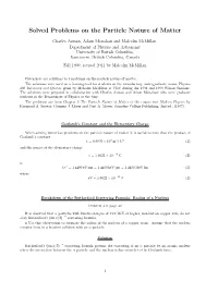 Particle Nature of Matter