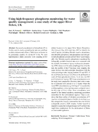 Using High-Frequency Phosphorus Monitoring for Water Quality Management: a Case Study of the Upper River Itchen, UK