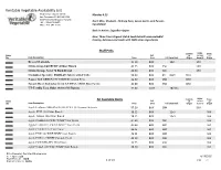 Veritable Vegetable Availability List