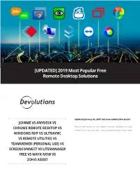 2019 Most Popular Free Remote Desktop Solutions
