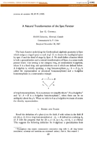 A Natural Transformation of the Spec Functor