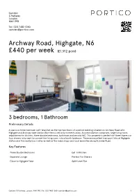 Archway Road, Highgate, N6 £440 Per Week