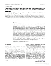 Association of HSD3B1 and HSD3B2 Gene Polymorphisms with Essential