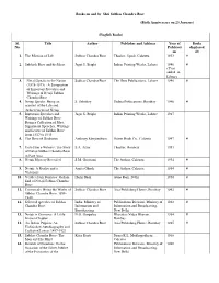 Books on and by Shri Subhas Chandra Bose