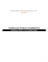 Compiled Public Comments Wednesday, August 7 | Mt