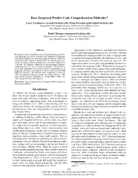 Does Surprisal Predict Code Comprehension Difficulty?