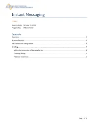 Instant Messaging