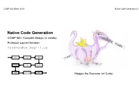 Native Code Generation (1)