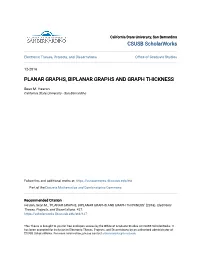 Planar Graphs, Biplanar Graphs and Graph Thickness