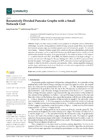 Recursively Divided Pancake Graphs with a Small Network Cost