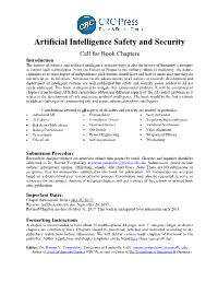 Artificial Intelligence Safety and Security