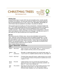 CHRISTMAS TREES FACTSHEET November 2008 an INTRODUCTION Ref: 050403