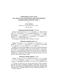 Lepidoptera) (Zweiter Teil) 1)
