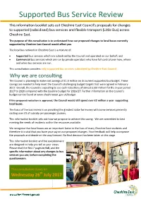 Supported Bus Service Review