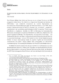 Essay DDR 1 Udo Grashoff Erich Weinerts Ballade John Schehr Und