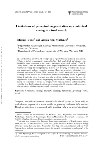 Limitations of Perceptual Segmentation on Contextual Cueing in Visual Search