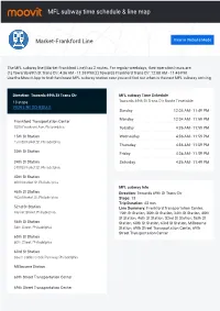 MFL Subway Time Schedule & Line Route
