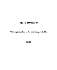 Note to Users