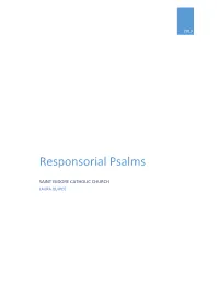 Responsorial Psalms