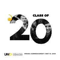 SPRING COMMENCEMENT | MAY 16, 2020 Congratulations