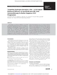 Targeting Androgen Receptor (AR)!IL12A Signal Enhances Efficacy