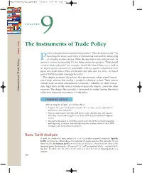 The Instruments of Trade Policy