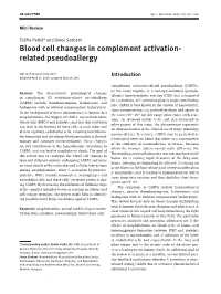 Blood Cell Changes in Complement Activation- Related Pseudoallergy