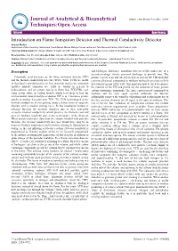 Introduction on Flame Ionization Detector and Thermal Conductivity Detector