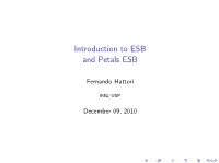 Introduction to ESB and Petals ESB