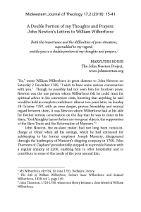 John Newton's Letters to William Wilberforce