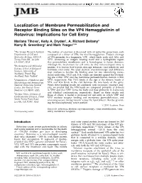 Localization of Membrane Permeabilization and Receptor Binding Sites on the VP4 Hemagglutinin of Rotavirus: Implications for Cell Entry