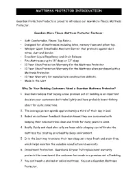 Mattress Protector Introduction