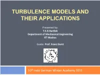 Turbulence Models and Their Applications