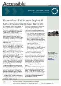 WA Rail Access Regime – Draft Recommendation on Certification Tribunal’S Decision on Declaration of Pilbara Railways – Part 2 Who’S Who in Regulation - ESC