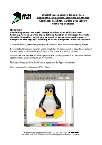 Workshop Learning Resource 5 Spreading the Word, Sharing an Image Creating Stickers