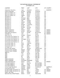 2009 Adpi/Abi Annual Conference Attendee List