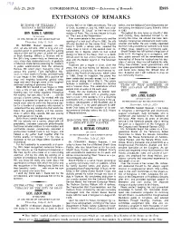 Extensions of Remarks Section
