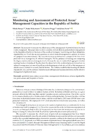 Monitoring and Assessment of Protected Areas' Management
