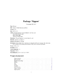 Package 'Nippon'