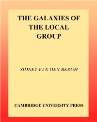The Galaxies of the Local Group