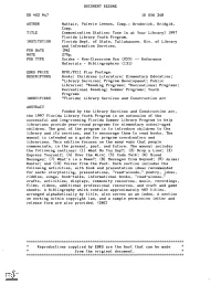 Communication Station: Tune in at Your Library! 1997 Florida Library Youth Program