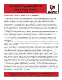 Goaltending Newsletter