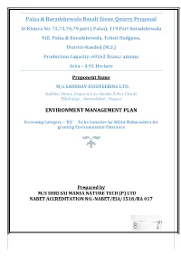 Palsa & Baradshewala Basalt Stone Quarry Proposal ENVIRONMENT