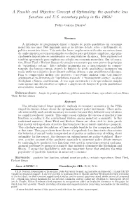 The Quadratic Loss Function and US Monetary Policy in The