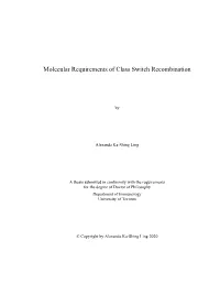 Thesis Submitted in Conformity with the Requirements for the Degree of Doctor of Philosophy Department of Immunology University of Toronto